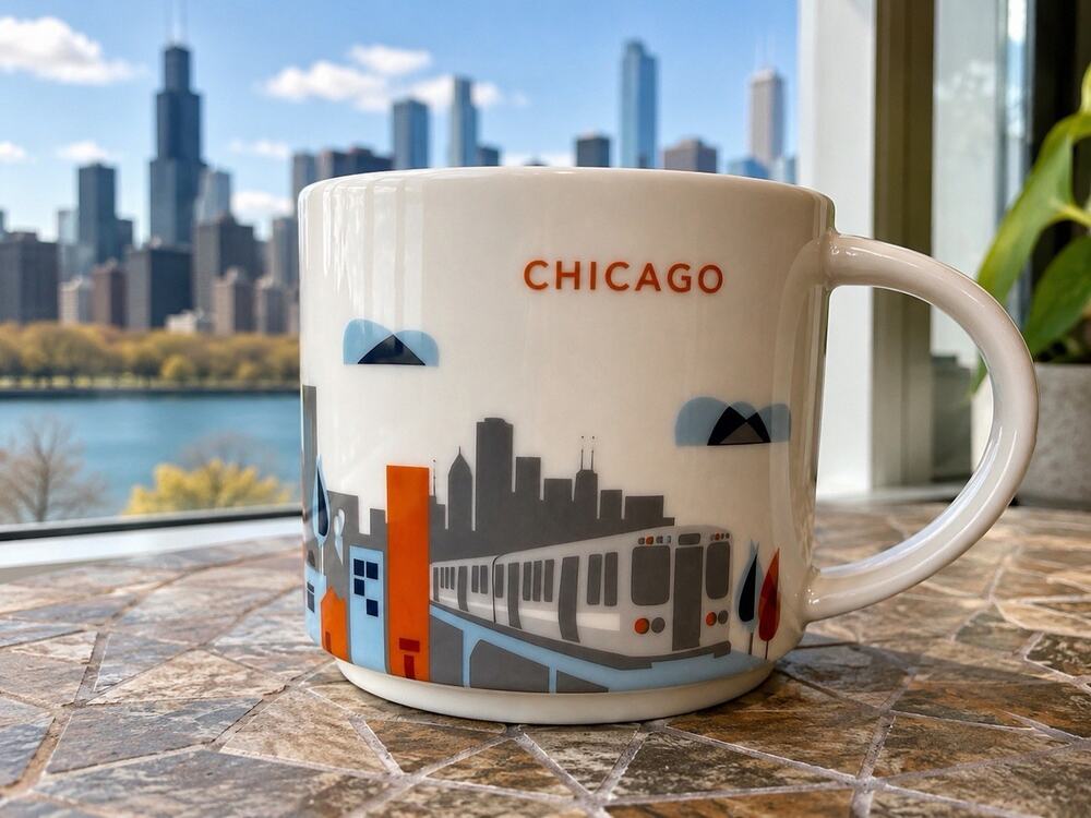 Starbucks Chicago You Are Here Collector Mug 14oz